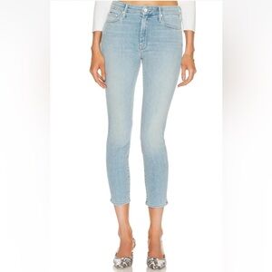 MOTHER DENIM THE LOOKER CROP Size 24 LIGHT BLUE JEANS SWIMMING POOL SUNDAY